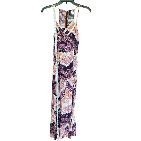 H&M Maxi Dress Ditsy Patchwork Sleeveless Multicolor Boho Summer Women Size 4 - Picture 7 of 12